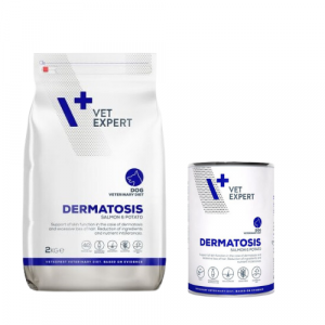 4T Veterinary Diet Dermatosis Dog Salmon&Potato 2kg +KONS LASIS 400G DĀVANĀ